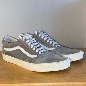 Vans Heiq eco dry  Gray and White Suede Sneakers men’s 11.5